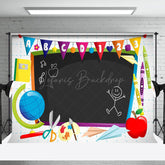 Lofaris Blackboard Colorful Pencil Back To School Backdrop